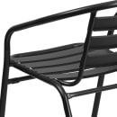 Flash Furniture TLH-017C-BK-GG Indoor/Outdoor Stackable Armchair - Steel, Black thumbnail 8