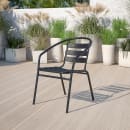 Flash Furniture TLH-017C-BK-GG Indoor/Outdoor Stackable Armchair - Steel, Black thumbnail 9