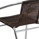 Flash Furniture TLH-020-GG Stacking Armchair w/ Dark Brown Rattan Seat & Back, Aluminum Frame thumbnail 8