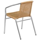Flash Furniture TLH-020-BGE-GG Stacking Armchair w/ Beige Rattan Seat & Back, Aluminum Frame thumbnail 4