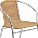 Flash Furniture TLH-020-BGE-GG Stacking Armchair w/ Beige Rattan Seat & Back, Aluminum Frame thumbnail 7