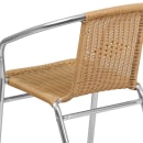 Flash Furniture TLH-020-BGE-GG Stacking Armchair w/ Beige Rattan Seat & Back, Aluminum Frame thumbnail 8