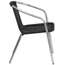 Flash Furniture TLH-020-BK-GG Stacking Armchair w/ Black Rattan Seat & Back, Aluminum Frame thumbnail 5