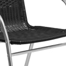 Flash Furniture TLH-020-BK-GG Stacking Armchair w/ Black Rattan Seat & Back, Aluminum Frame thumbnail 9