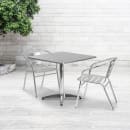 Flash Furniture TLH-053-3-GG 31 1/2" Square Indoor/Outdoor Bistro Table - 27 1/2"H, Aluminum Base/Stainless Top thumbnail 3