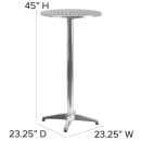 Flash Furniture TLH-059A-GG 23 1/4" Round Bar Height Table - Stainless Steel Top, Aluminum Base thumbnail 2