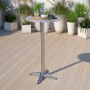 Flash Furniture TLH-059A-GG 23 1/4" Round Bar Height Table - Stainless Steel Top, Aluminum Base thumbnail 4