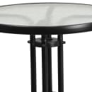 Flash Furniture TLH-071RD-017CBK2-GG 23 3/4" Round Patio Table & (2) Arm Chair Set - Glass Top, Black Metal Base thumbnail 7