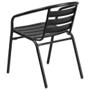 Flash Furniture TLH-072RD-017CBK4-GG 31 1/2" Round Patio Table & (4) Arm Chair Set - Glass Top, Black Metal Base thumbnail 5