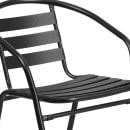 Flash Furniture TLH-072RD-017CBK4-GG 31 1/2" Round Patio Table & (4) Arm Chair Set - Glass Top, Black Metal Base thumbnail 8