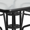 Flash Furniture TLH-0732SQ-017CBK4-GG 31 1/2" Square Patio Table & (4) Arm Chair Set - Glass Top, Black Metal Base thumbnail 7