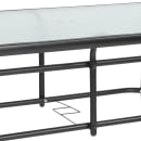 Flash Furniture TLH-089-GG Rectangular Patio Table w/ Glass Top & Umbrella Hole - Metal Base, Black thumbnail 7