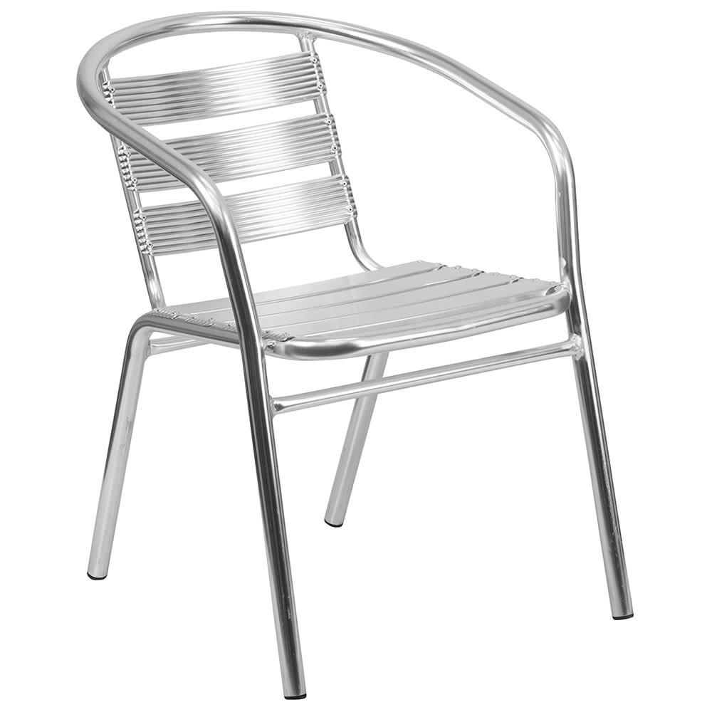 Flash Furniture TLH-1-GG Stacking Restaurant Armchair w/ Ladder Back, Aluminum