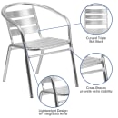 Flash Furniture TLH-1-GG Stacking Restaurant Armchair w/ Ladder Back, Aluminum thumbnail 6