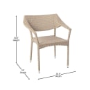 Flash Furniture TT-TT002-NAT-GG Jace Indoor/Outdoor Stackable Patio Chair - Rattan/Wicker, Natural thumbnail 4