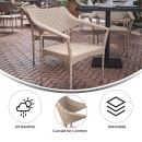 Flash Furniture TT-TT002-NAT-GG Jace Indoor/Outdoor Stackable Patio Chair - Rattan/Wicker, Natural thumbnail 7