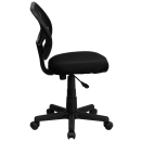 Flash Furniture WA-3074-BK-GG Swivel Task/Computer Chair w/ Low Back - Black Plastic Back & Seat thumbnail 3