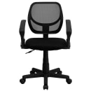 Flash Furniture WA-3074-BK-A-GG Swivel Computer Arm Chair w/ Low Back - Black Mesh Back & Seat thumbnail 5