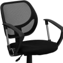 Flash Furniture WA-3074-BK-A-GG Swivel Computer Arm Chair w/ Low Back - Black Mesh Back & Seat thumbnail 7