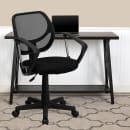 Flash Furniture WA-3074-BK-A-GG Swivel Computer Arm Chair w/ Low Back - Black Mesh Back & Seat thumbnail 9