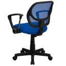Flash Furniture WA-3074-BL-A-GG Swivel Computer Arm Chair w/ Low Back - Blue Mesh Back & Seat thumbnail 3