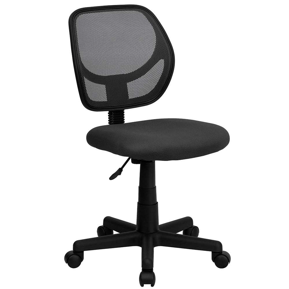 Flash Furniture WA-3074-GY-GG Swivel Task/Computer Chair w/ Low Back - Gray Mesh Back & Seat
