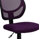 Flash Furniture WA-3074-PUR-GG Swivel Task/Computer Chair w/ Low Back - Purple Mesh Back & Seat thumbnail 7