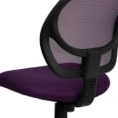 Flash Furniture WA-3074-PUR-GG Swivel Task/Computer Chair w/ Low Back - Purple Mesh Back & Seat thumbnail 8