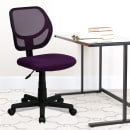 Flash Furniture WA-3074-PUR-GG Swivel Task/Computer Chair w/ Low Back - Purple Mesh Back & Seat thumbnail 9