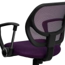 Flash Furniture WA-3074-PUR-A-GG Swivel Computer Arm Chair w/ Low Back - Purple Mesh Back & Seat thumbnail 8