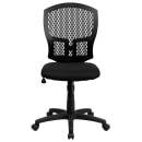 Flash Furniture WL-3958SYG-BK-GG Swivel Task Chair w/ Mid Back - Black Plastic Back & Fabric Seat thumbnail 4