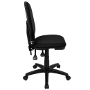 Flash Furniture WL-A654MG-BK-GG Swivel Task Chair w/ Mid Back - Black Fabric Seat thumbnail 2