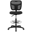 Flash Furniture WL-A7671SYG-BK-D-GG Swivel Drafting Stool w/ Mid Back - Black Fabric Upholstery thumbnail 4