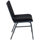 Flash Furniture XU-60153-BK-GG Stacking Chair w/ Black Dot Fabric Back & Seat - Steel Frame, Silver Vein thumbnail 5
