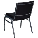 Flash Furniture XU-60153-BK-GG Stacking Chair w/ Black Dot Fabric Back & Seat - Steel Frame, Silver Vein thumbnail 6
