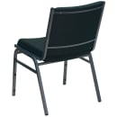 Flash Furniture XU-60153-GN-GG Stacking Chair w/ Green Patterned Polyester Back & Seat - Steel Frame, Silver Vein thumbnail 3