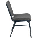 Flash Furniture XU-60153-GY-GG Stacking Chair w/ Gray Polyester Back & Seat - Steel Frame, Silver Vein thumbnail 4