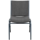 Flash Furniture XU-60153-GY-GG Stacking Chair w/ Gray Polyester Back & Seat - Steel Frame, Silver Vein thumbnail 5