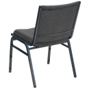 Flash Furniture XU-60153-GY-GG Stacking Chair w/ Gray Polyester Back & Seat - Steel Frame, Silver Vein thumbnail 6