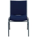 Flash Furniture XU-60153-NVY-GG Stacking Chair w/ Navy Blue Patterned Polyester Back & Seat - Steel Frame, Silver Vein thumbnail 5