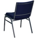 Flash Furniture XU-60153-NVY-GG Stacking Chair w/ Navy Blue Patterned Polyester Back & Seat - Steel Frame, Silver Vein thumbnail 6
