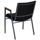 Flash Furniture XU-60154-BK-GG Stacking Chair w/ Black Dot Fabric Back & Seat - Steel Frame, Silver Vein thumbnail 6