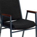 Flash Furniture XU-60154-BK-GG Stacking Chair w/ Black Dot Fabric Back & Seat - Steel Frame, Silver Vein thumbnail 7