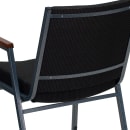 Flash Furniture XU-60154-BK-GG Stacking Chair w/ Black Dot Fabric Back & Seat - Steel Frame, Silver Vein thumbnail 8
