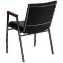 Flash Furniture XU-60154-BK-VYL-GG Stacking Chair w/ Black Vinyl Back & Seat - Steel Frame, Silver Vein thumbnail 5