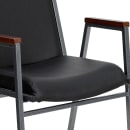 Flash Furniture XU-60154-BK-VYL-GG Stacking Chair w/ Black Vinyl Back & Seat - Steel Frame, Silver Vein thumbnail 7