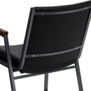 Flash Furniture XU-60154-BK-VYL-GG Stacking Chair w/ Black Vinyl Back & Seat - Steel Frame, Silver Vein thumbnail 8