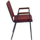 Flash Furniture XU-60154-BY-GG Stacking Chair w/ Burgundy Patterned Polyester Back & Seat - Steel Frame, Silver Vein thumbnail 4