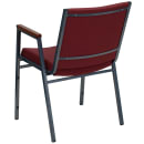 Flash Furniture XU-60154-BY-GG Stacking Chair w/ Burgundy Patterned Polyester Back & Seat - Steel Frame, Silver Vein thumbnail 5
