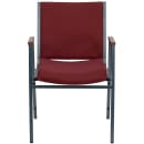 Flash Furniture XU-60154-BY-GG Stacking Chair w/ Burgundy Patterned Polyester Back & Seat - Steel Frame, Silver Vein thumbnail 6